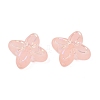Frosted Transparent Acrylic Beads X1-OACR-P029-09B-02-3