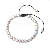 Electroplate Non-magnetic Synthetic Hematite Heart Beads Braided Bead Bracelets for Women BJEW-JB13299-2
