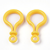 Opaque Solid Color Bulb Shaped Plastic Push Gate Snap Keychain Clasp Findings LS-KY-T021-01K-2