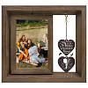 Double Sided Wooden Rotating Photo Frames with DIY Word Heart Charm DJEW-WH0076-005-1