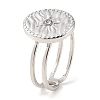 304 Stainless Steel Open Cuff Ring for Women RJEW-F166-07P-01-1