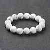 Natural Howlite Beaded Stretch Bracelets BJEW-A117-C-03-2