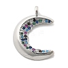 Brass Micro Pave Colorful Cubic Zirconia Pendants KK-L228-04P-1