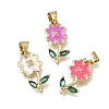 Brass Enamel Pendants KK-K427-10A-G-1