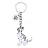 WEWAYSMILE Dog Keychain Car Keychain Pet Pendant Key-Ring Lovely Dog Key-ring Portable Metal Keychain Gift for Pet Lover Birthday Puppy Theme Party Supplies (Dalmatians) JX807A-1