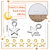200Pcs 2 Colors Alloy Charms FIND-SC0023-74-2