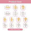  Jewelry 14Pcs 14 Style 201 Stainless Steel Connector Charms STAS-PJ0001-27-3