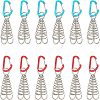 SUPERFINDINGS 12Pcs 2 Colors Aluminium Alloy Tent Rope Tensioners FIND-FH0001-99-1