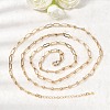 Brass Mixed Link Chain Necklaces NJEW-L013-16G-3