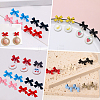 48Pcs 8 Colors Alloy Stud Earring Findings EJEW-SP0001-22-7