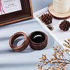 Walnut Wooden Engagement Ring Boxes CON-WH0072-87-5