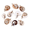 Electroplate Natural Spiral Shell Pendants SSHEL-Q100-34G-1