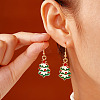 Christmas Theme Brass Dangle Earrings IP2522-9-1