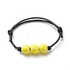 2Pcs 2 Colors Acrylic Tennis Beaded Bracelet BJEW-JB08558-01-4