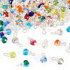 130Pcs 13 Colors Glass Pendants PALLOY-TAC0194-3