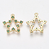 Brass Cubic Zirconia Pendants KK-T038-505D-2