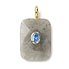 Natural Labradorite Faceted Pendants X-G-B186-01G-01-1