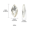 20Pcs Pointed Back Glass Rhinestone Cabochons RGLA-YW0002-01-3