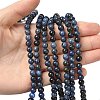 Natural Grade AA Dumortierite Quartz Round Bead Strands G-P075-43-6mm-2