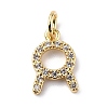 Brass Micro Pave Cubic Zirconia Charms ZIRC-F131-16G-08-1