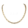 2Pcs 2 Styles 304 Stainless Steel Cross Link Chain Necklaces for Couple NJEW-JN05433-3