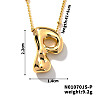 Simple and Stylish Brass Letter Pendant Satellite Chain Necklaces for Women Men GF2554-16-1