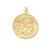 Rack Plating Brass Clear Cubic Zirconia Pendants KK-Z056-24G-1