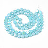 Electroplate Opaque Solid Color Glass Beads Strands EGLA-N002-27-A05-2