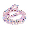 Electroplate Transparent Glass Beads Strands EGLA-B012-AB09-2
