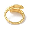 Brass Open Cuff Rings for Women RJEW-E292-21G-3