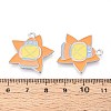 Halloween Theme Alloy Enamel Pendants ENAM-T022-54P-07-3