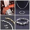 2Pcs 2 Styles 316 Surgical Stainless Steel Lobster Claw Clasps FIND-CJ0011-12-7