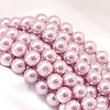 Round Shell Pearl Bead Strands BSHE-L011-8mm-A001-1