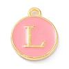 Golden Plated Alloy Enamel Charms ENAM-Q437-14L-1