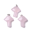 Natural Rose Quartz Pendants G-B035-01B-1