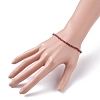 3mm Natural Garnet Beads Stretch Bracelet for Girl Women BJEW-JB07284-03-3