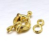 Brass Spring Ring Clasps KK-L082D-01G-2