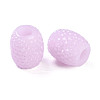 Opaque Resin European Jelly Colored Beads RESI-B025-02A-04-2