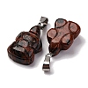 Natural Mahogany Obsidian Pendants G-B127-06P-09-2