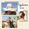 3Pcs 3 Colors Cloth Alligator Hair Clips OHAR-CN001-04-5