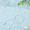 60Pcs 3 Styles Cross Natural Shell Beads BSHE-SC0001-18-4