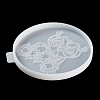 Flat Round with Owl & Flower DIY Cup Mat Silicone Molds LS-SIL-F007-06C-5