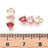 Brass Micro Pave Cubic Zirconia Charms X-KK-N263-95B-G-3