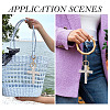 Cotton Cord Cross Keychains AJEW-TAC0031-03C-6