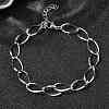 304 Stainless Steel Link Chain Bracelets for Women BJEW-A051-02P-1