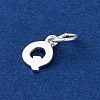 925 Sterling Silver Letter Charms STER-C012-01S-Q-2