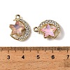 UV Plating Alloy Glass Pendants FIND-K032-25G-3