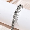 304 Stainless Steel Rolo Chain Bracelets for Women BJEW-A160-05P-3