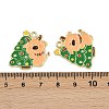Christmas Deer Theme Alloy Enamel Pendants ENAM-D304-01A-G-3