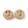 Rack Plating Alloy Rhinestone European Beads X-PALLOY-P289-34G-2